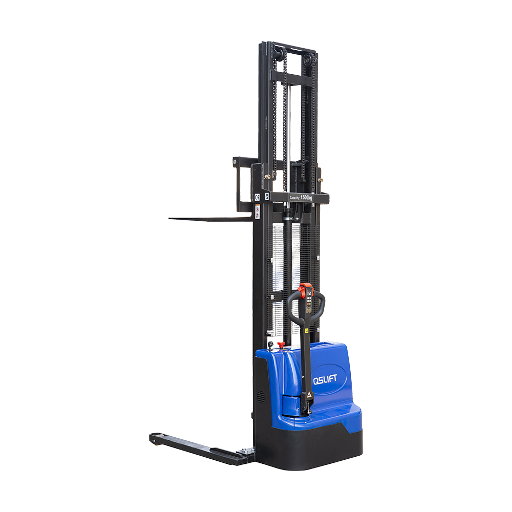 Walkie Power Stacker 1500 kg mit Spreizbeinhubhöhe 1600–3500 mm